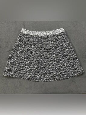 BANANA REPUBLIC Banana Republic Black Gray Tweed Mini Skirt Preppy Academia 12